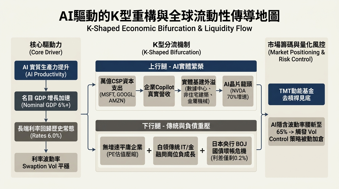 AI 驅動的 K 型重構與全球流動性傳導地圖